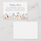 Spring Floral Border Display Shower Informatiekaartje (Voorkant / Achterkant)