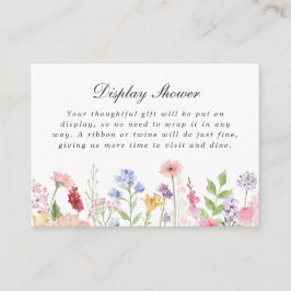 Spring Floral Border Display Shower Informatiekaartje