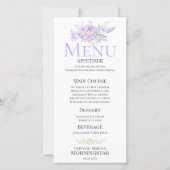 Spring Floral Bouquet Wedding Menu (Voorkant)
