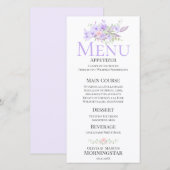 Spring Floral Bouquet Wedding Menu (Voorkant / Achterkant)