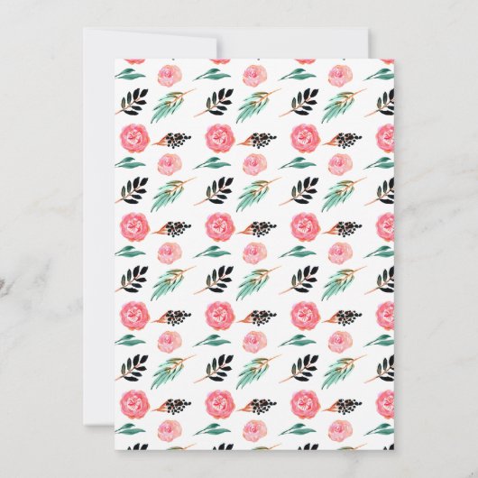 Spring Floral Bridal Shower Kaart (Achterkant)