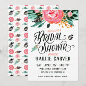 Spring Floral Bridal Shower Kaart (Voorkant / Achterkant)
