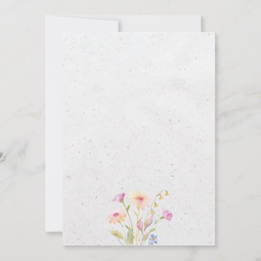 Spring Floral Bridal Shower Kaart (Achterkant)