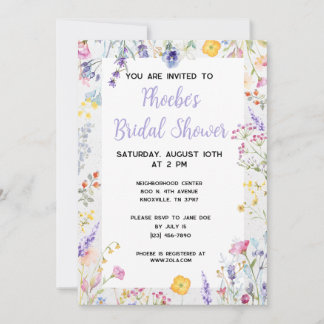 Spring Floral Bridal Shower Kaart