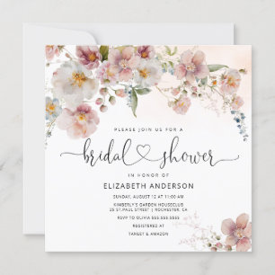 Spring Floral Bridal Shower Kaart