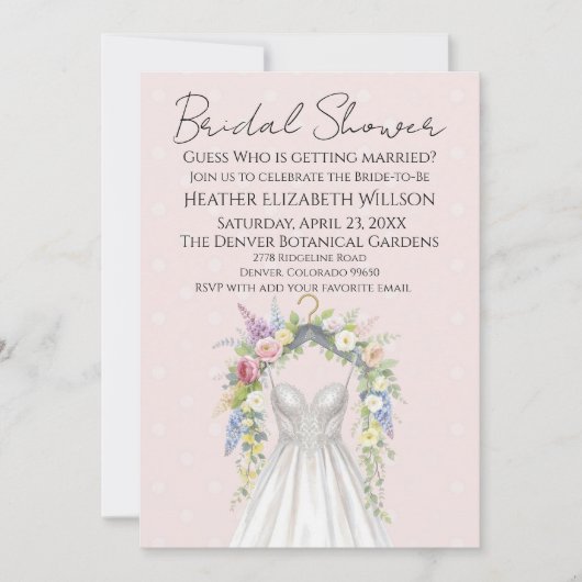 Spring Floral Bridal Shower Kaart (Voorkant)