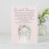 Spring Floral Bridal Shower Kaart (Staand voorkant)