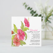 Spring Floral Bridal Shower Kaart (Staand voorkant)