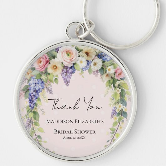 Spring floral Bridal Shower Sleutelhanger (Voorkant)