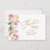 Spring Floral Bridal Shower Thank You Card Bedankkaart (Voorkant)