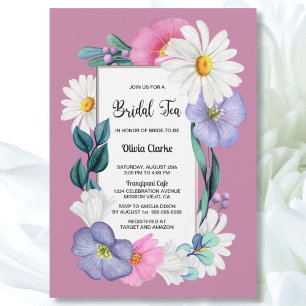 Spring Floral Bridal Tea Vrijgezellenfeest Kaart