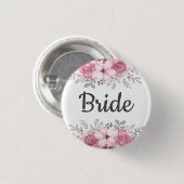 Spring Floral bride bruiloft Button (Voorkant /achterkant)
