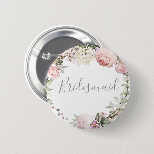 Spring Floral Bridesmaid Button (Voorkant /achterkant)