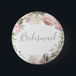 Spring Floral Bridesmaid Button<br><div class="desc">Aangepast</div>