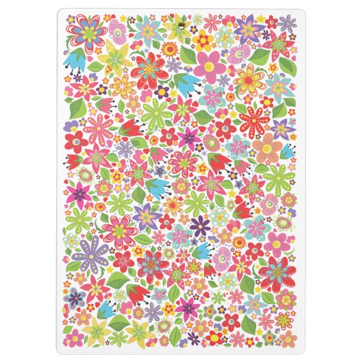 Spring Floral Bright Flower Garden Kantoor Papers Klembord (Achterkant)