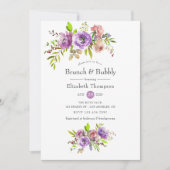 Spring Floral Brunch en Bubble Vrijgezellenfeest Kaart (Voorkant)