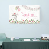 Spring Floral Bunny Baby shower Banner (Beurs)