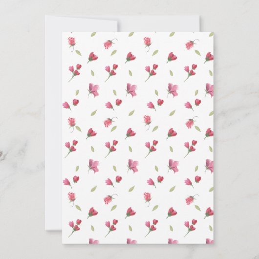 Spring Floral Bunny Baby shower Uitnodiging (Achterkant)