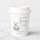 Spring Floral Bunny Neutral Baby shower Papieren Bekers (Voorkant)
