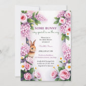 Spring Floral Bunny Tea Party Baby shower Kaart (Voorkant)