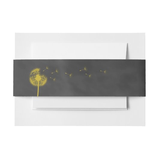 Spring Floral Chalkboard Belly Band Uitnodigingen Wikkel (Voorkant Voorbeeld)
