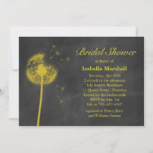 Spring Floral Chalkboard Bridal Shower Invitation Kaart (Voorkant)
