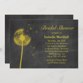 Spring Floral Chalkboard Bridal Shower Invitation Kaart (Voorkant / Achterkant)