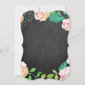 Spring Floral Chalkboard Easter Brunch Kaart (Achterkant)