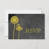 Spring Floral Chalkboard RSVP Kaartje (Achterkant)