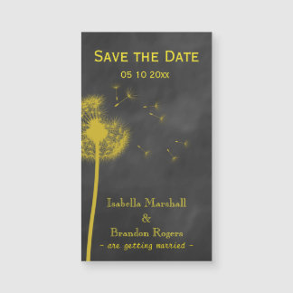 Spring Floral Chalkboard Save the Date Magnet