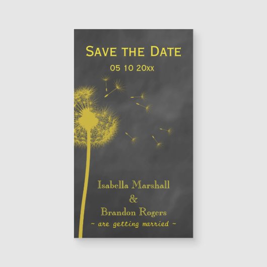 Spring Floral Chalkboard Save the Date Magnet (Voorkant)