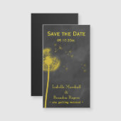Spring Floral Chalkboard Save the Date Magnet (Voorkant / Achterkant)