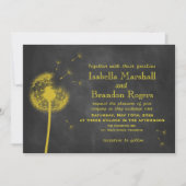 Spring Floral Chalkboard Wedding Invitation Kaart (Voorkant)