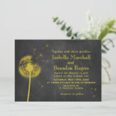 Spring Floral Chalkboard Wedding Invitation Kaart (Staand voorkant)