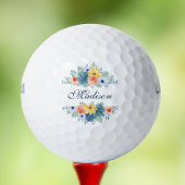 Spring Floral Chic Moderne gepersonaliseerde naam Golfballen