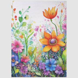 Spring Floral Colourful Tissue Paper Tissuepapier