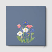 Spring Floral Cornflower Baby in Bloom Shower Gastenboek (Achterkant)