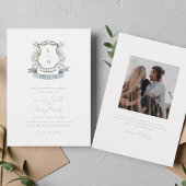Spring Floral Crest Wedding Uitnodiging