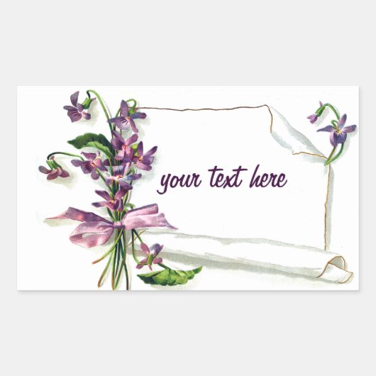 Spring Floral Custom design Rechthoekige Sticker (Voorkant)