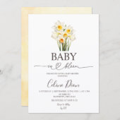 Spring Floral Daffodil Baby in Bloom Kaart (Voorkant / Achterkant)