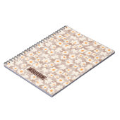 Spring Floral Daffodil Blooms | Bruin gepersonalis Notitieboek (Linkerzijde)