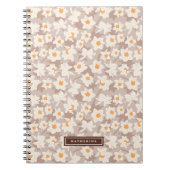 Spring Floral Daffodil Blooms | Bruin gepersonalis Notitieboek (Voorkant)