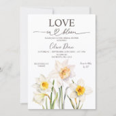 Spring Floral Daffodil Bridal Shower  Kaart (Voorkant)
