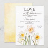 Spring Floral Daffodil Bridal Shower  Kaart (Voorkant / Achterkant)