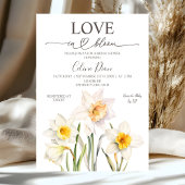Spring Floral Daffodil Bridal Shower Kaart