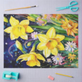 Spring Floral Daffodil Tissue Paper Tissuepapier (Craft)