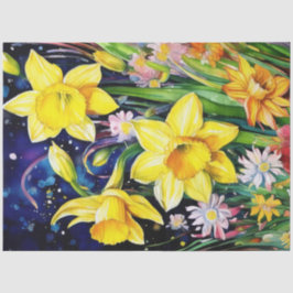 Spring Floral Daffodil Tissue Paper Tissuepapier