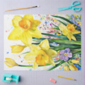 Spring Floral Daffodil Tissue Paper Tissuepapier (Craft)