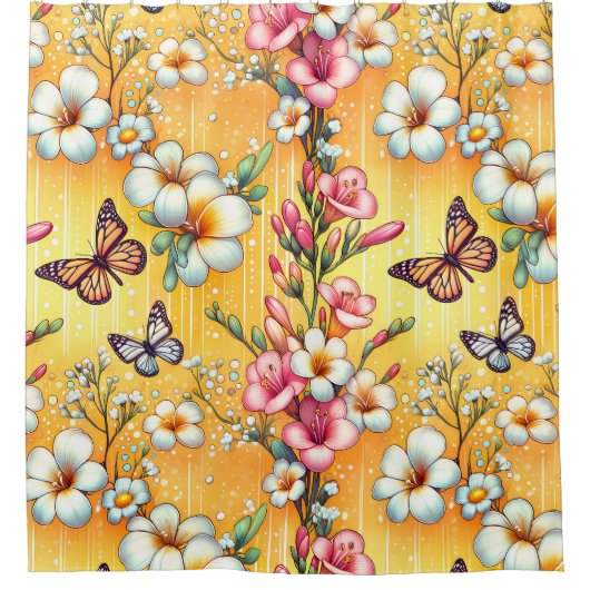 Spring Floral  Douchegordijn (Voorkant)