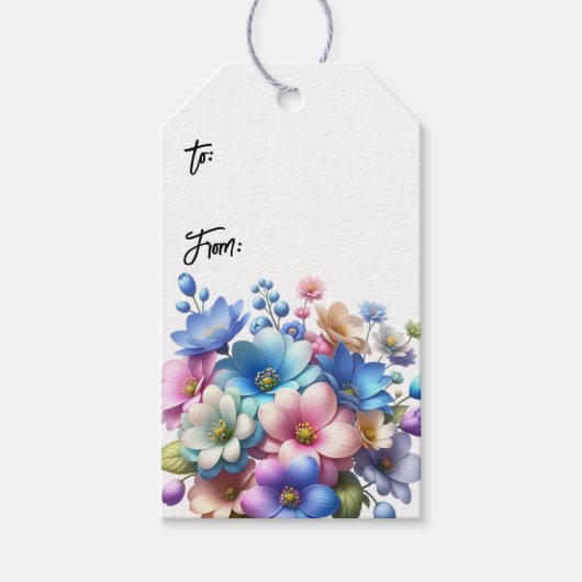Spring Floral  dubbelzijdige Labels 10pk Cadeaulabel (Voorkant)